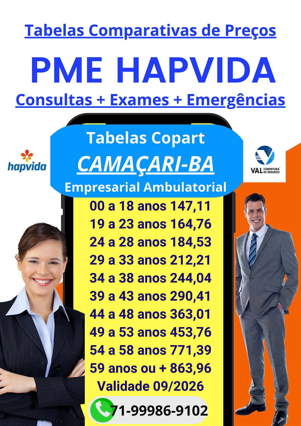 (Camaçari-BA) - T.a.b.e.l.a.s - Planos de Saude para Empresas