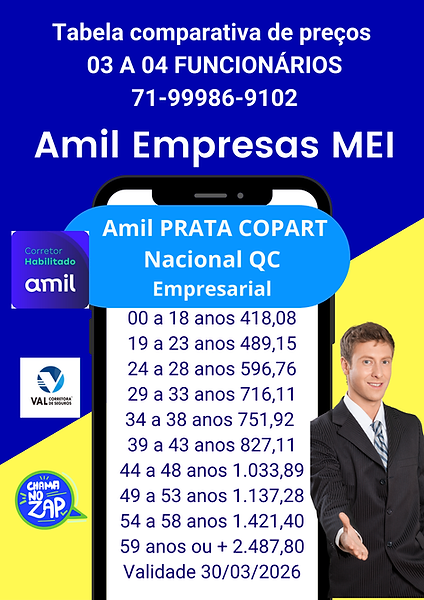tabelas de preços amil para mei