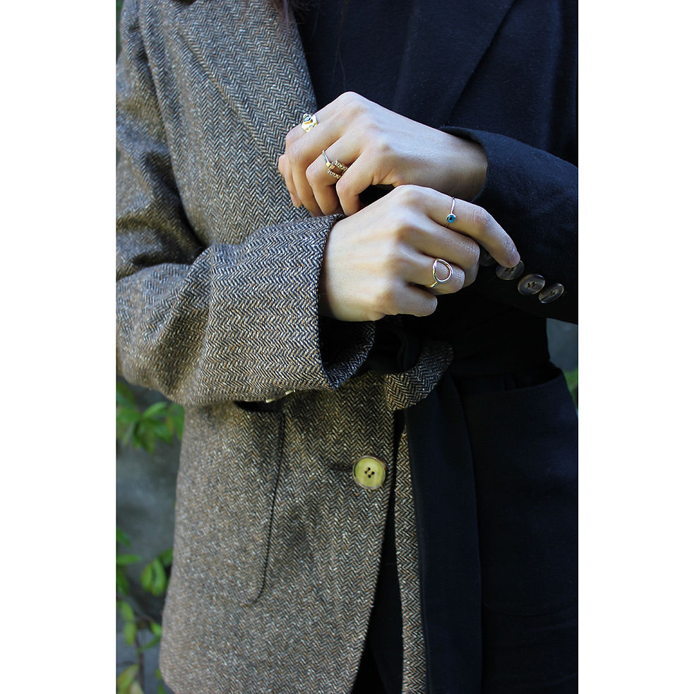 Küçük resim: Herringbone  Wool Blazer Jacket