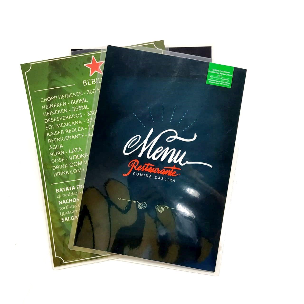 24 - CARDÁPIO PLASTIFICAÇÃO RÍGIDA 0,10MM