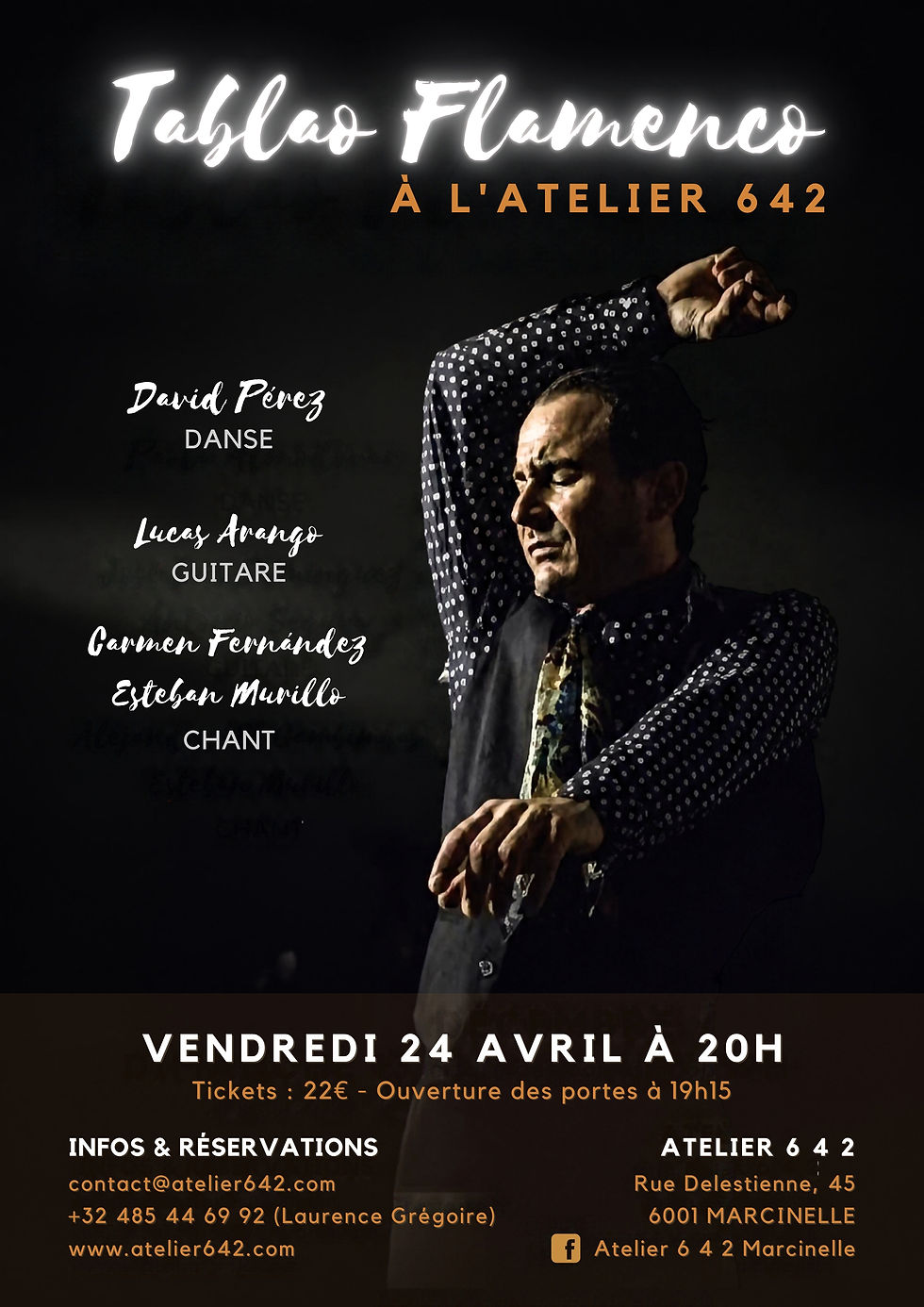 Tablao flamenco – David Pérez, Carmen Fernández, Lucas Arango et Esteban Murillo