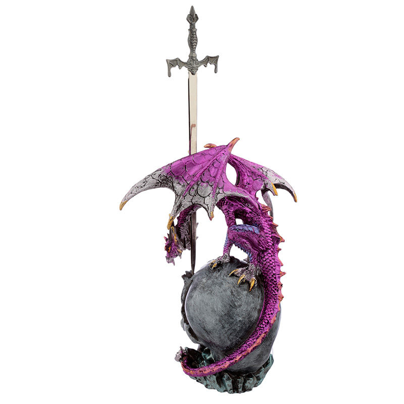 Thumbnail: Sword Master Dark Legends Dragon Figurine Purple Design