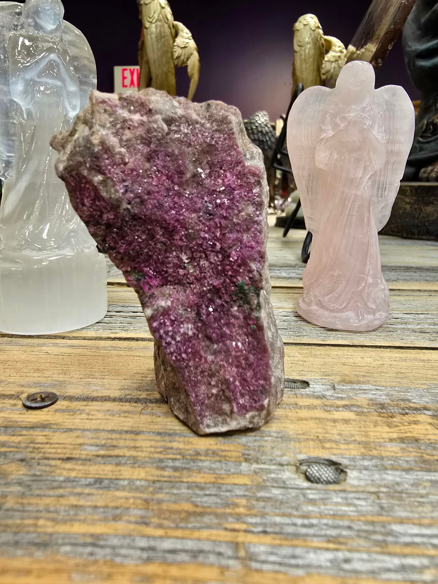 Cobaltoan Dolomite with Heterogenite and traces of Malachite on Matrix