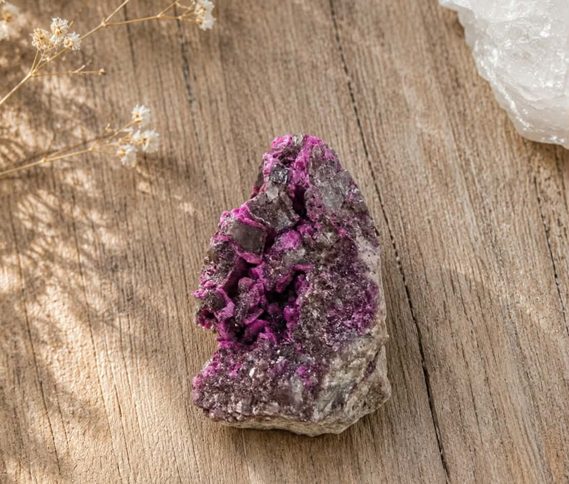Cobaltoan Dolomite with Heterogenite and traces of Malachite on Matrix