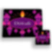 Set of 4xPlacemats Printed Happy Diwali with a festive design