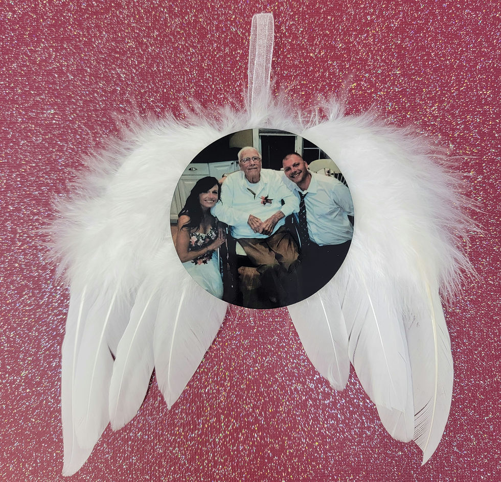 Thumbnail: Angel Wings Personalized Tree Decoration 