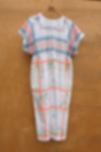 Thumbnail: Dress made from checked tablecloths with embroidery