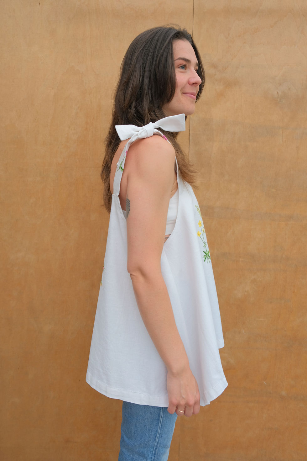 Thumbnail: Top with flower embroidery