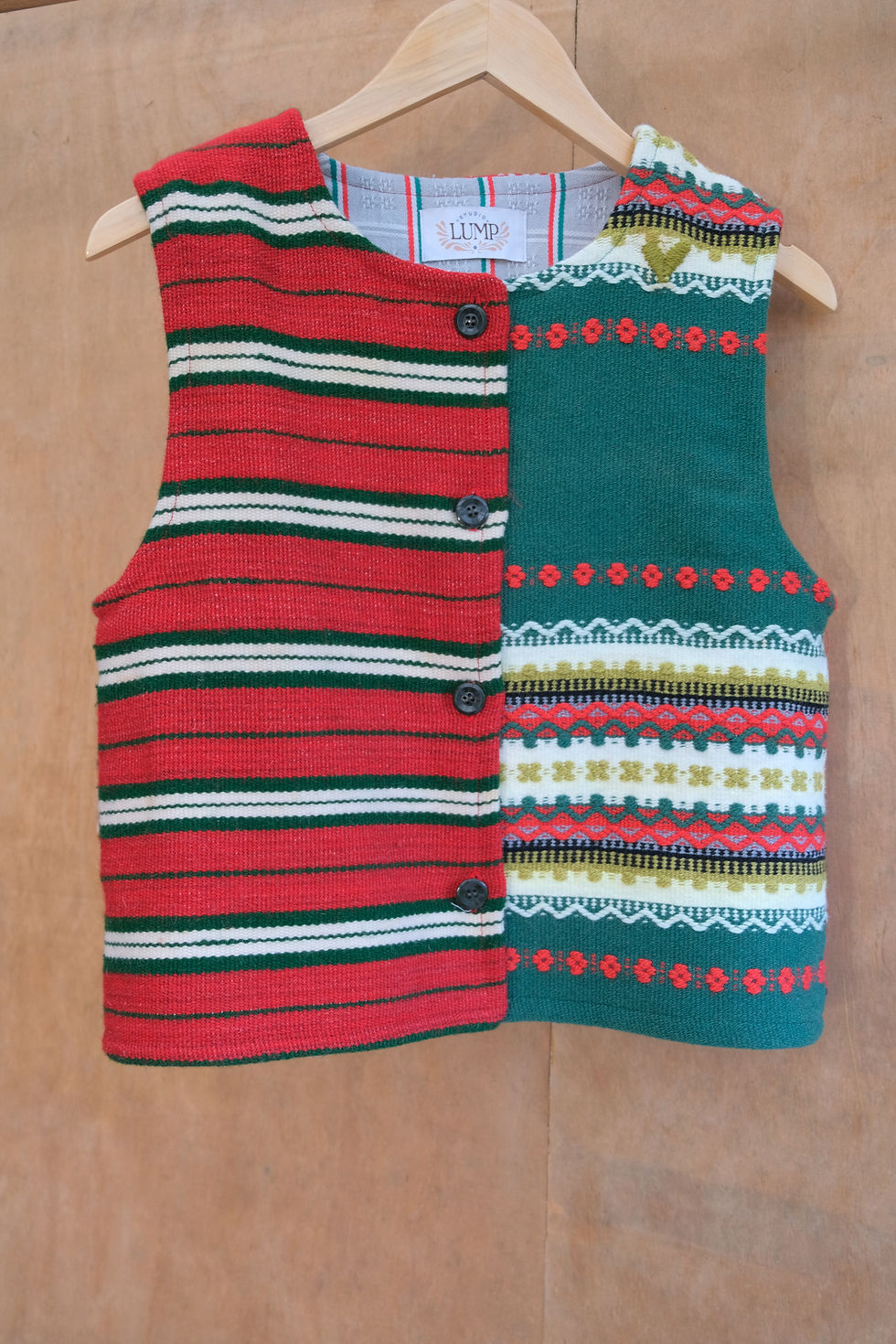 Lined wool waistcoat