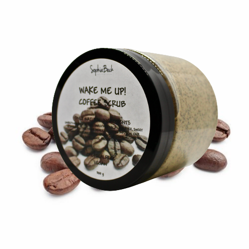 wake me up, coffee scrub