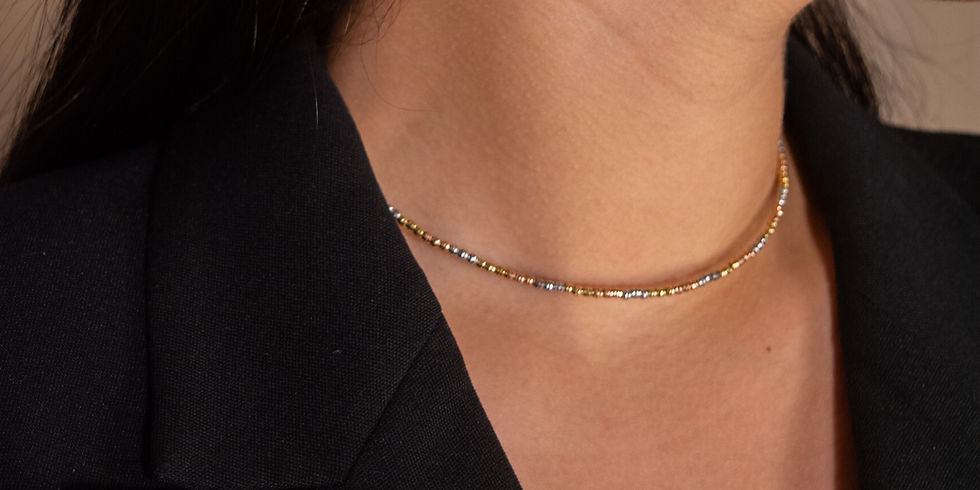 Choker tres oros joyeria lumbra