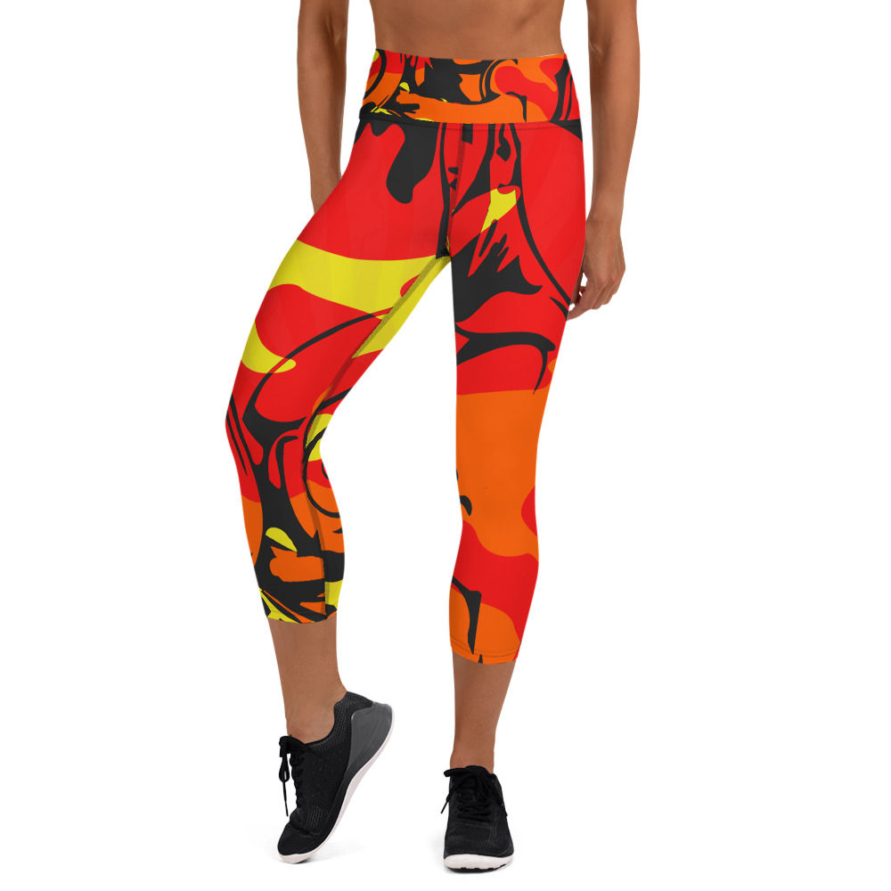 Fire High-Waist Capri Leggings