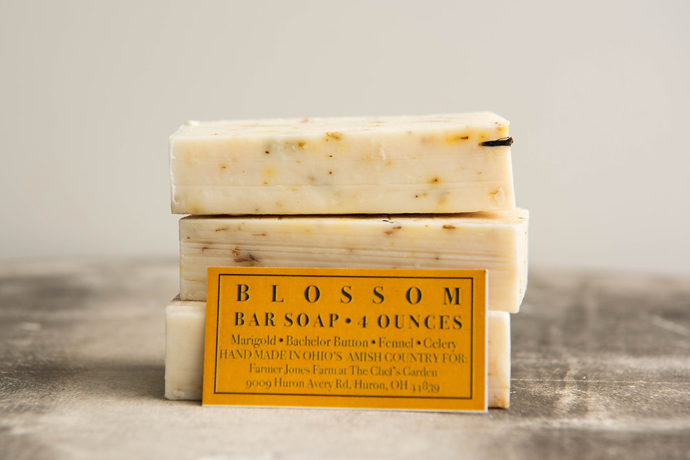 Handmade soap using our edible flowers and herbs now available