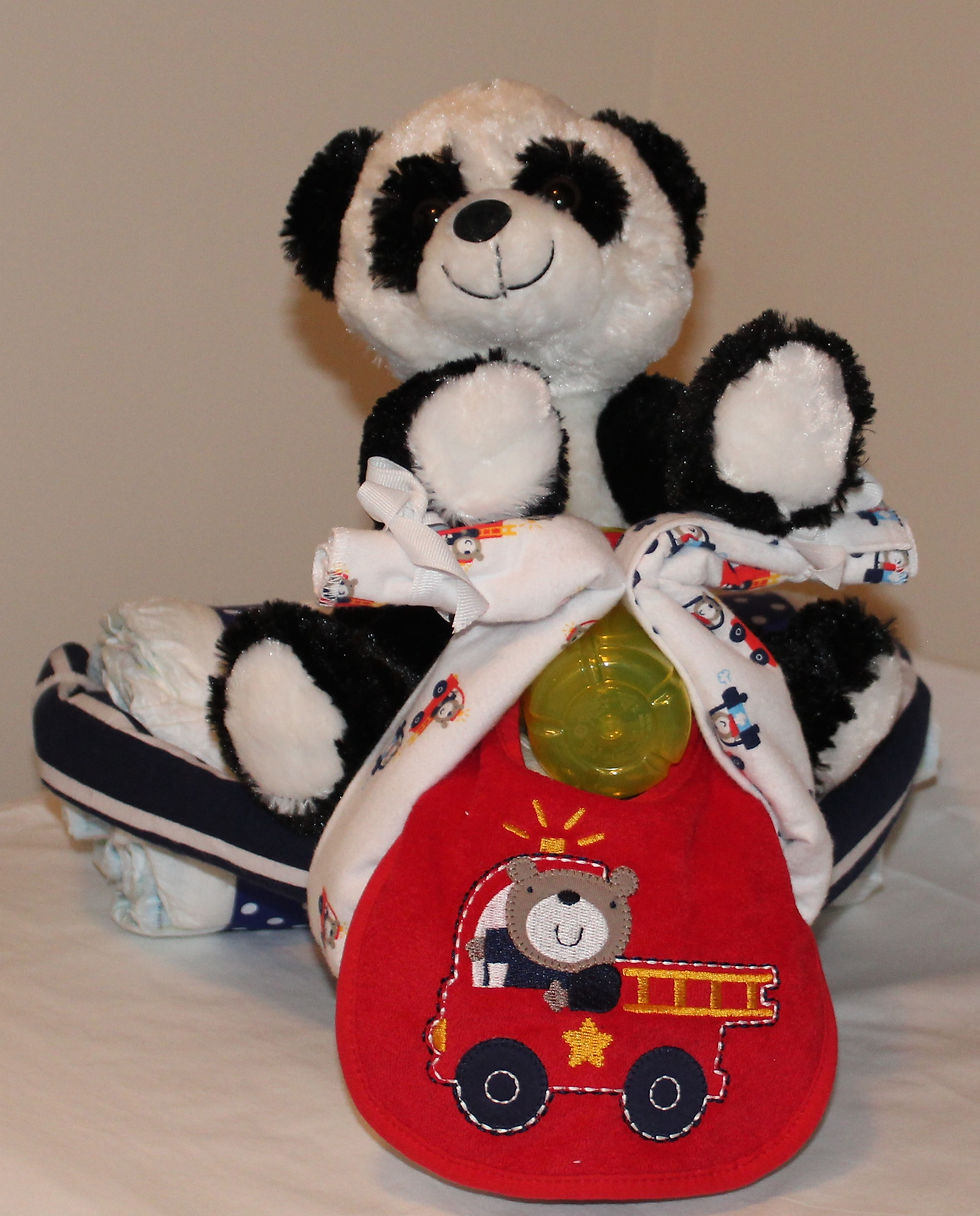 Thumbnail: Fire Truck Tricycle Diaper Cake