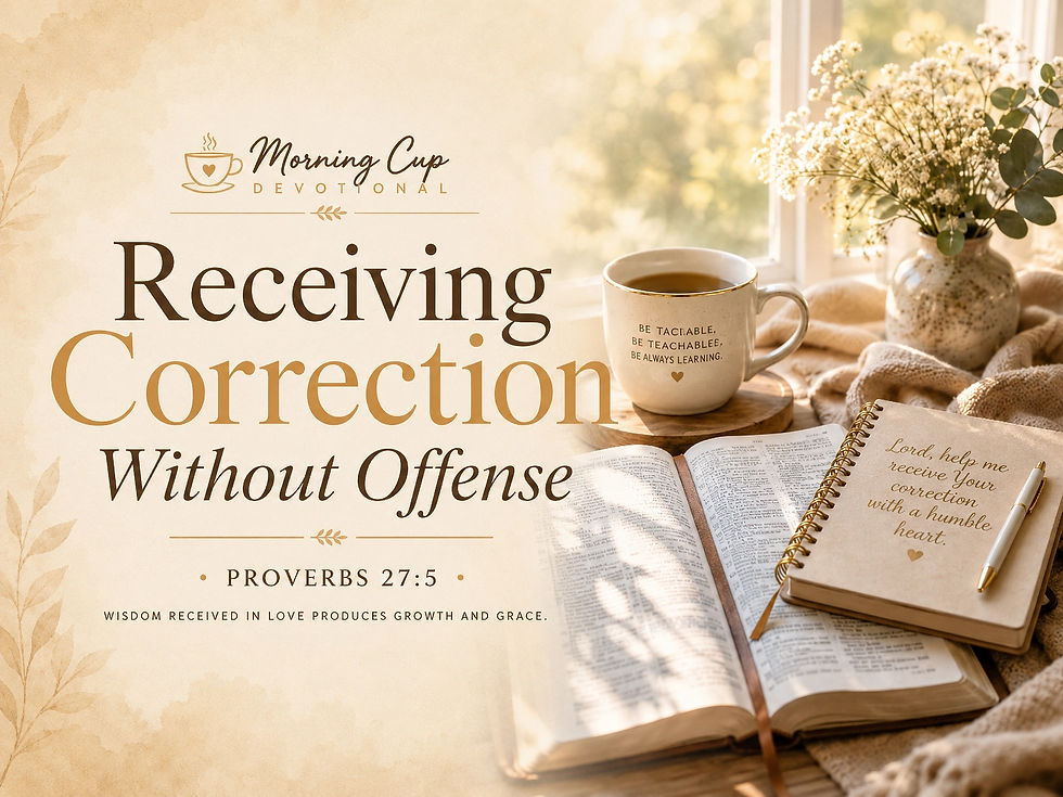 Receiving Correction Without Offense
