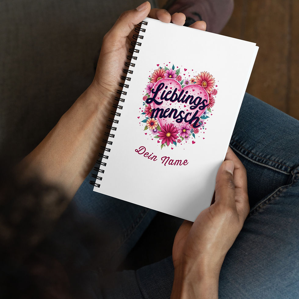 Miniaturbild: Lieblingsmensch Notizbuch personalisierbar Name, Valentinsgeschenk, Herzerl, Geschenkidee Liebe, Liebesbotschaft
