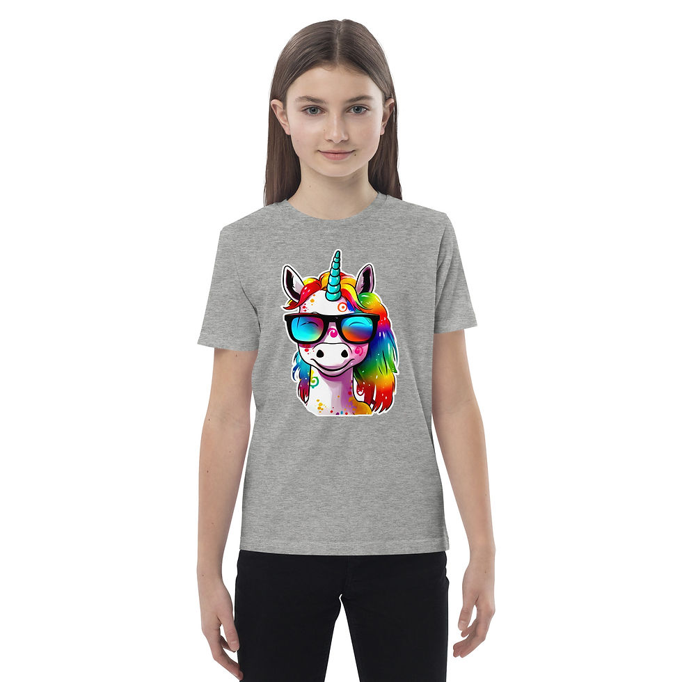 Miniaturbild: Buntes Einhorn  I  Organic cotton Kids T-Shirt