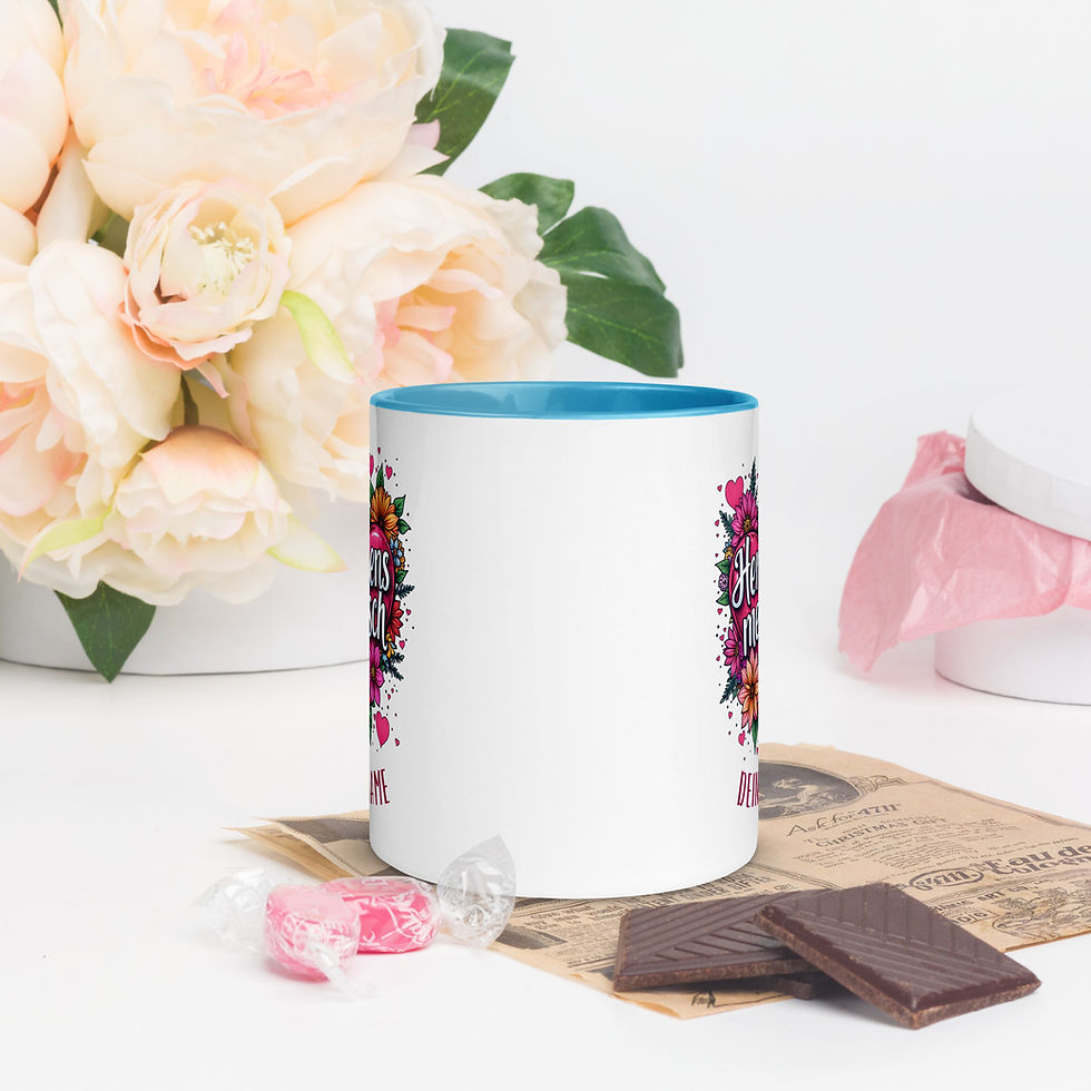 Miniaturbild: Tasse Herzensmensch mit farbiger Innenseite, Mensch mit Herz Auszeichnung, Geschenkidee Valentinstag, Muttertag, Geschenk
