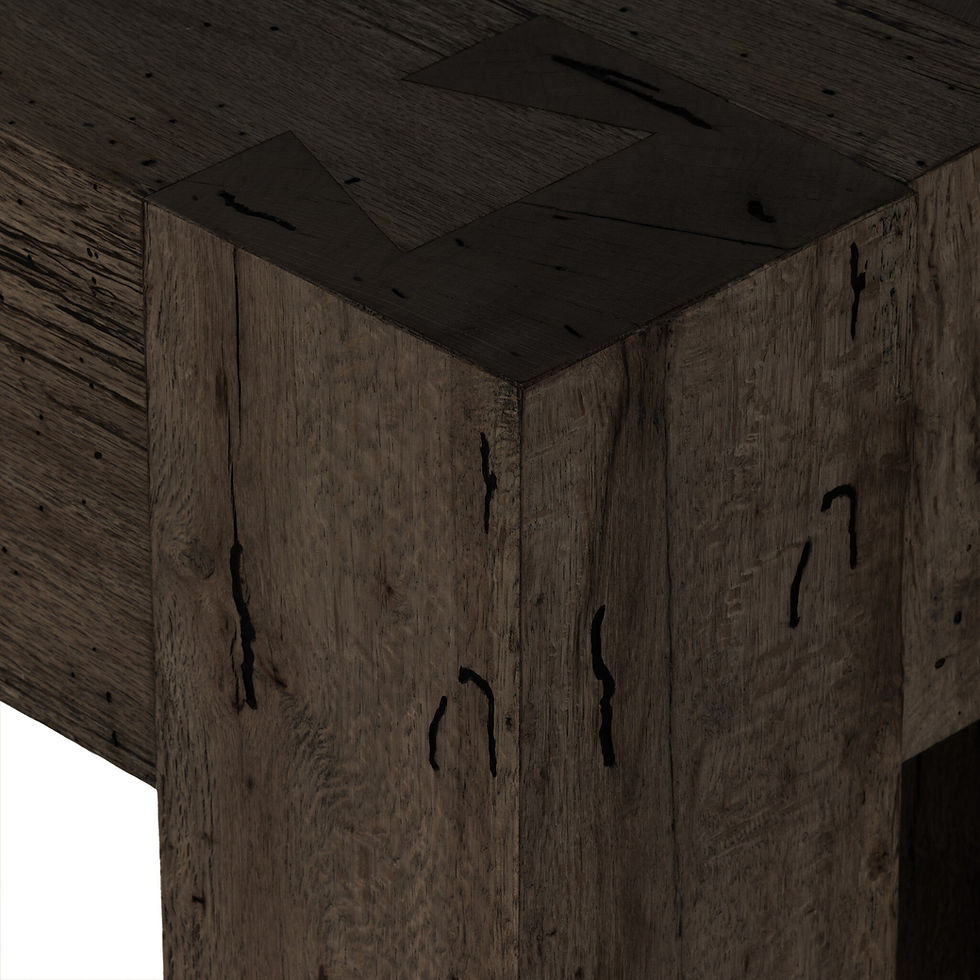 Thumbnail: ABASO CONSOLE TABLE EBONY RUSTIC 3rd View - Little Mountain Home