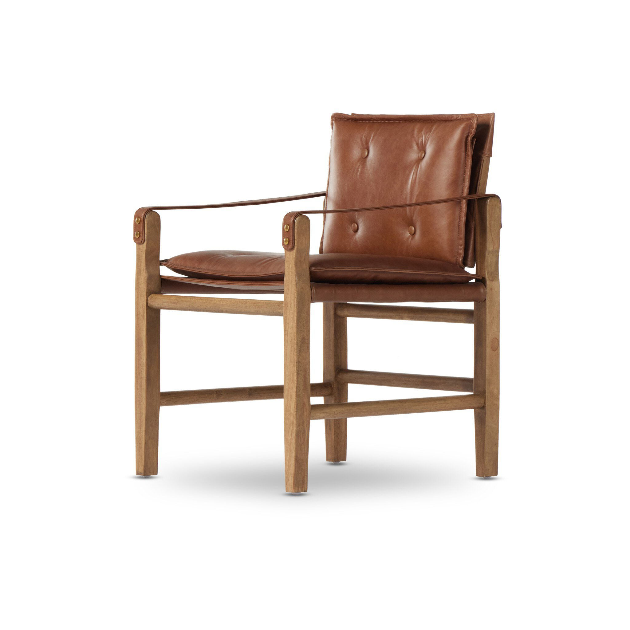 LENZ LEATHER DINING ARMCHAIR - Little Mountain Home