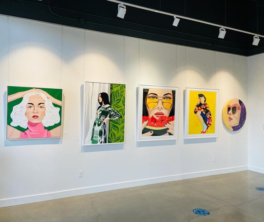 Thumbnail: Orit Fuchs: Vivid 34 - Giclee print on canvas female figure painting