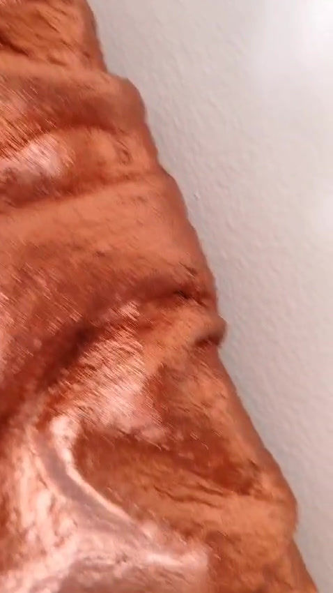 Thumbnail: Bronze Cascade, Clay-infused fabric sculpture, for wall installation