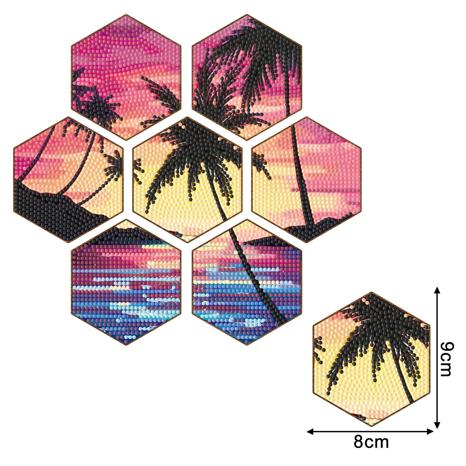 Onderzetters "Palmboom/Strand"