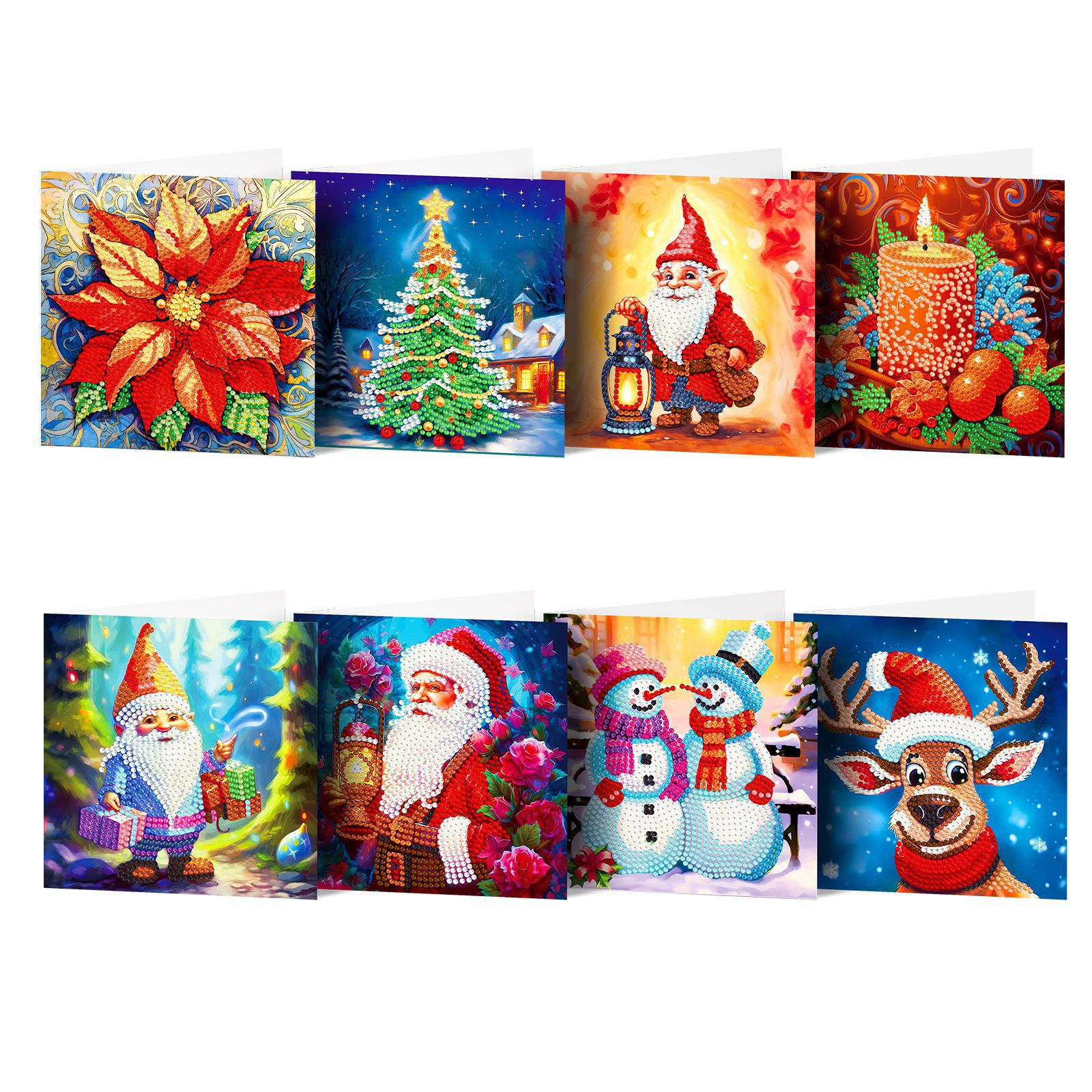 Kerst kaarten (8 Stuks)