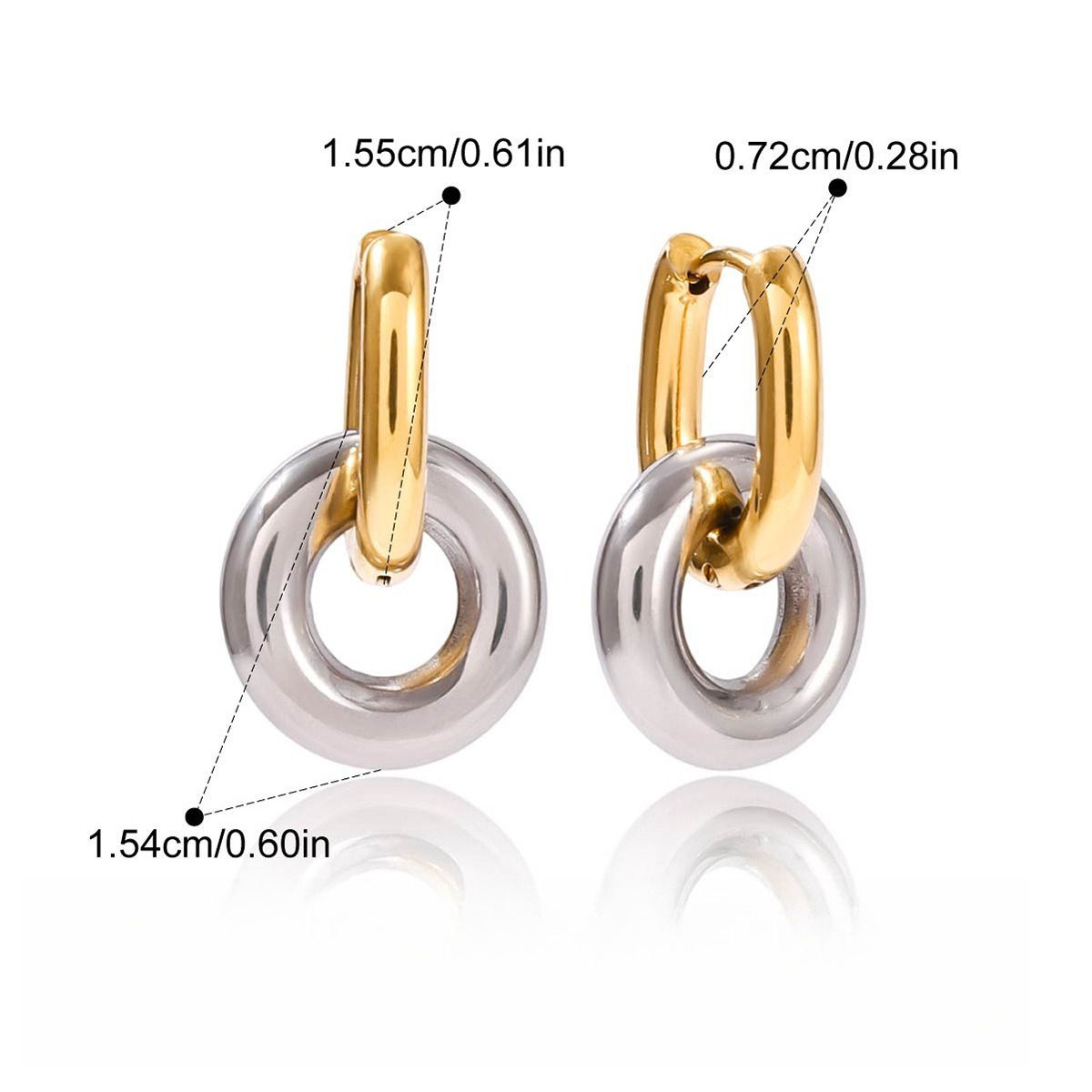 Celeste Two-Tone Link Earrings