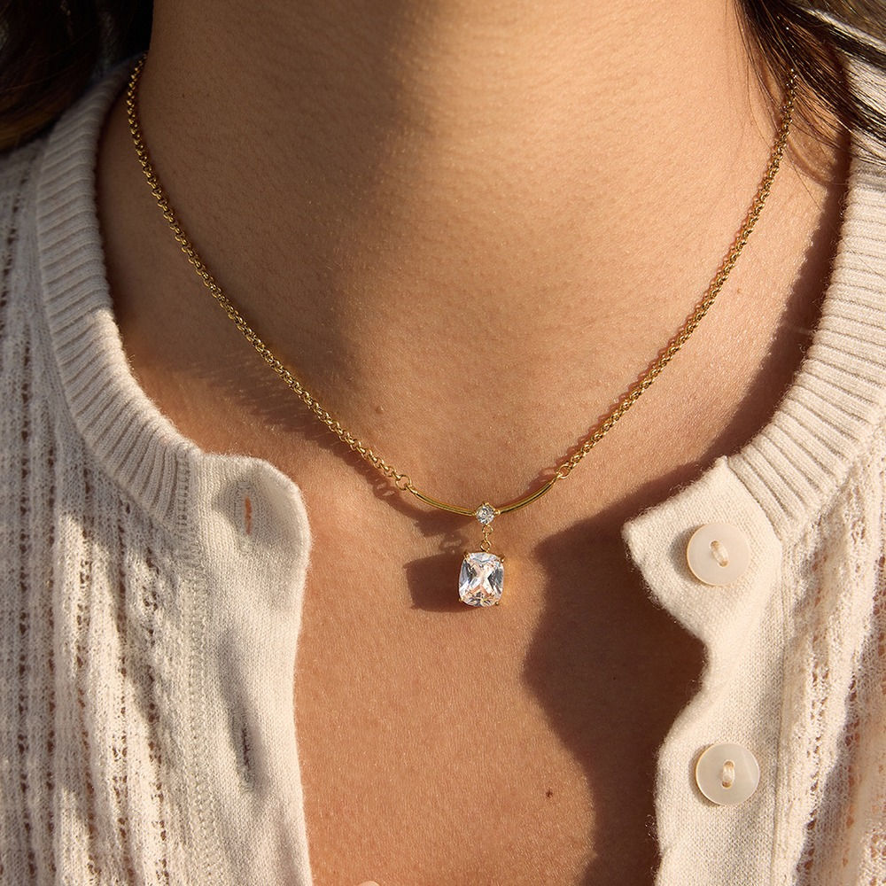 Celeste Zircon Drop Necklace
