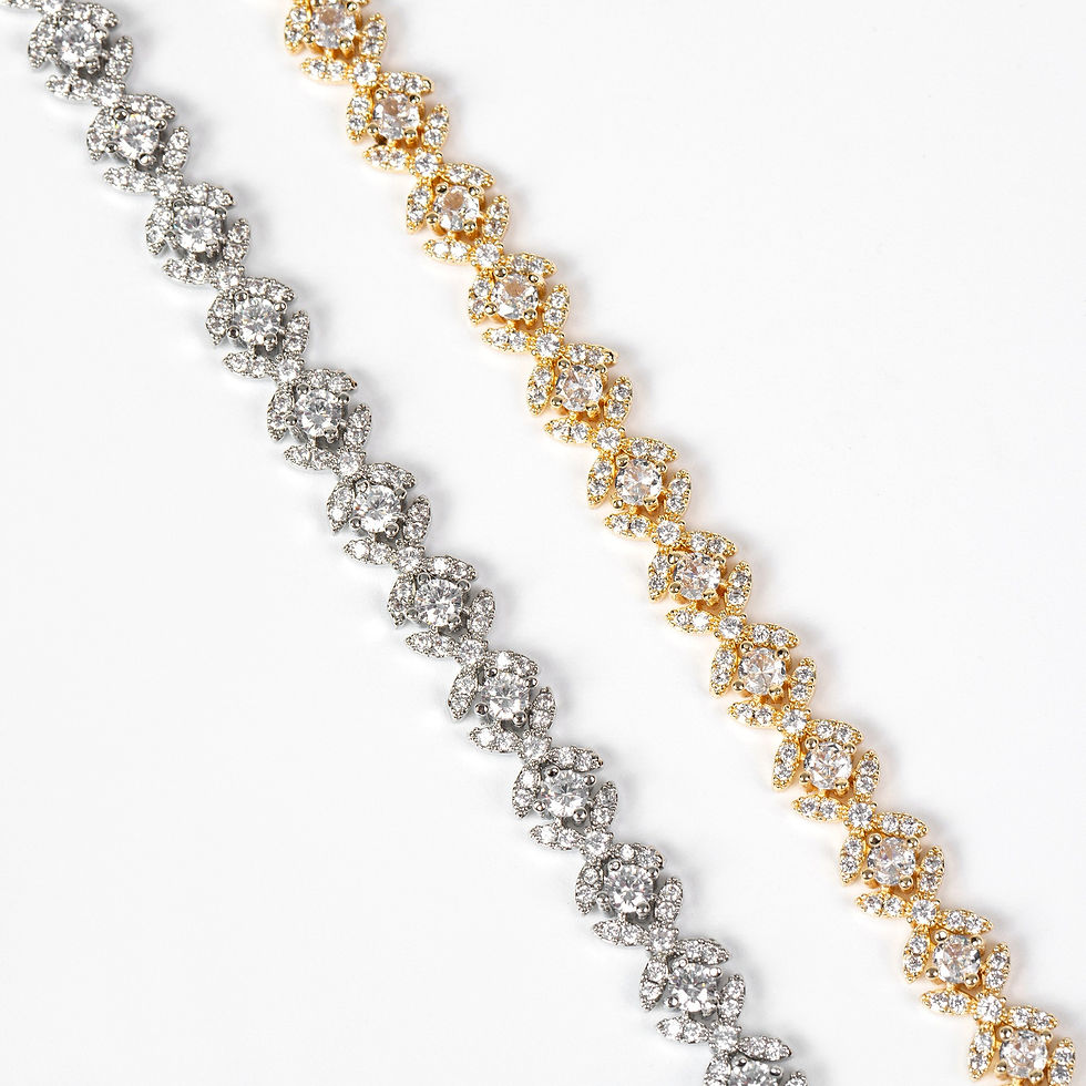Thumbnail: Celeste Cross Cubic Zirconia Bracelet
