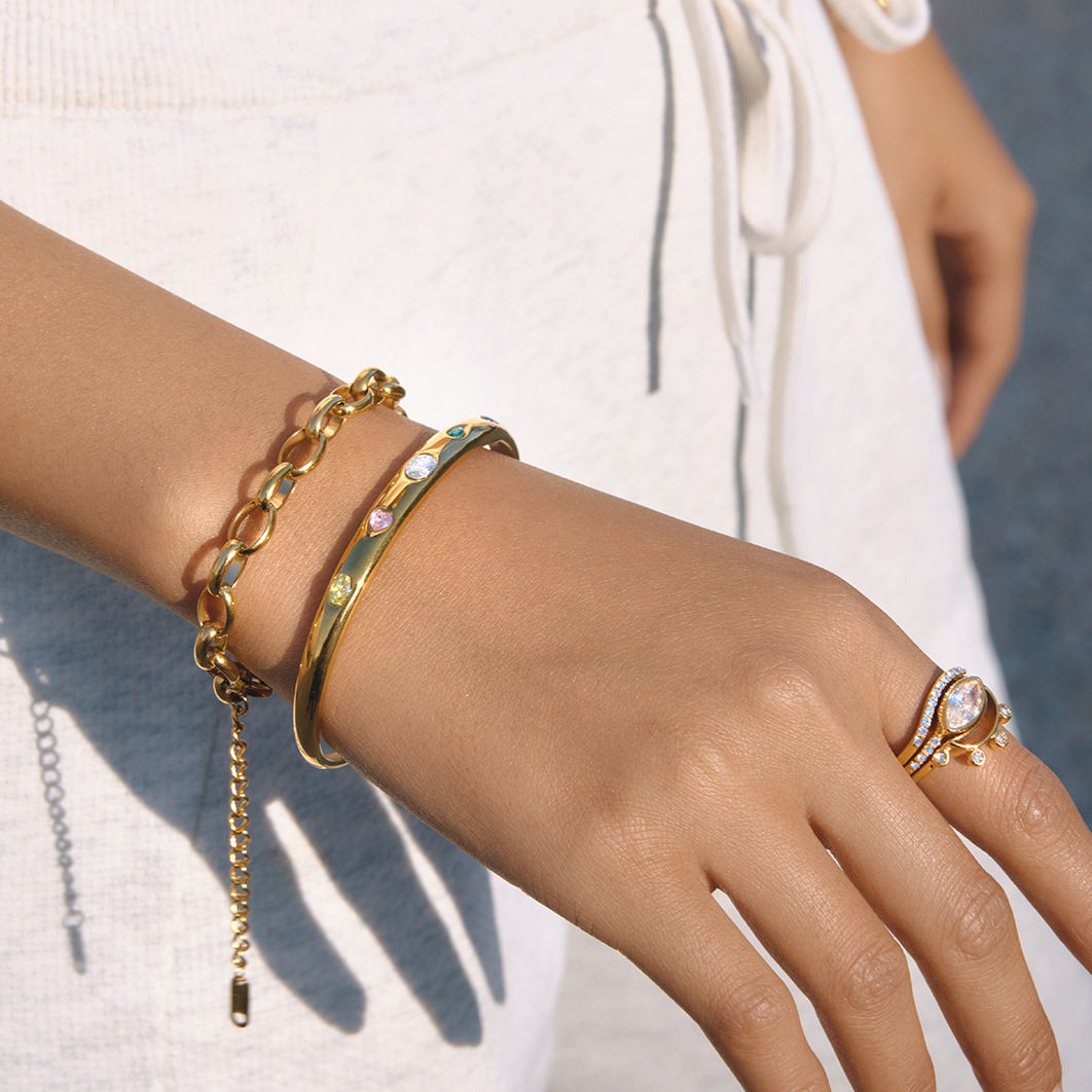 Celeste Zircon Open Bangle
