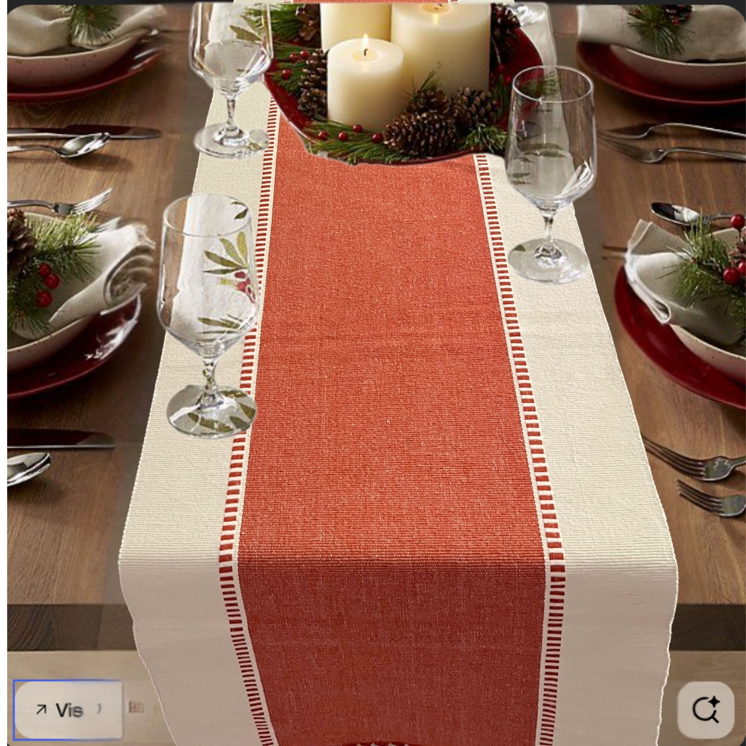 Elegant Two-Toned Table Runner