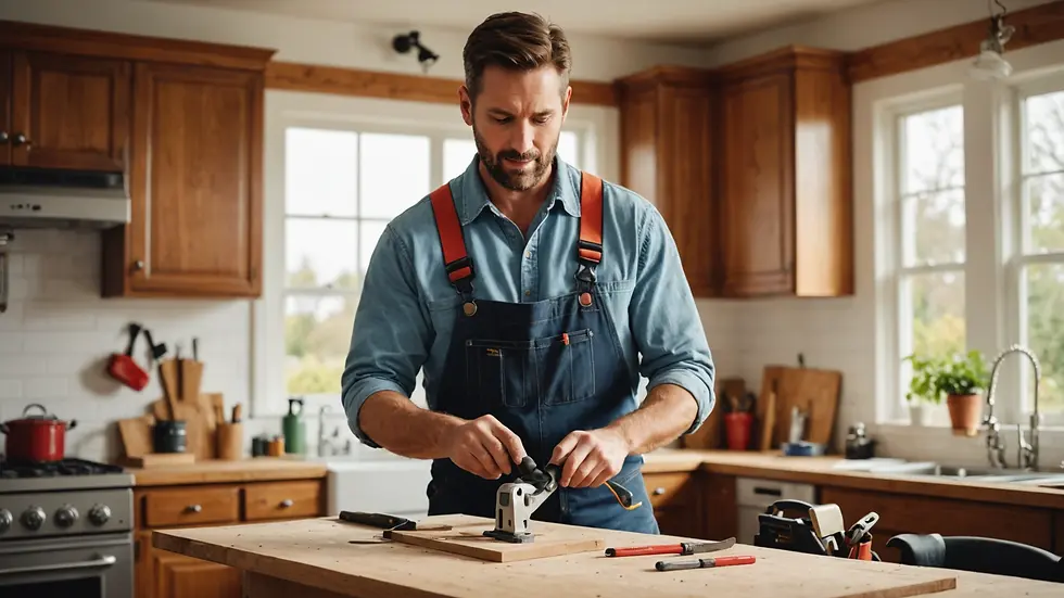 A handyman working on home repairs