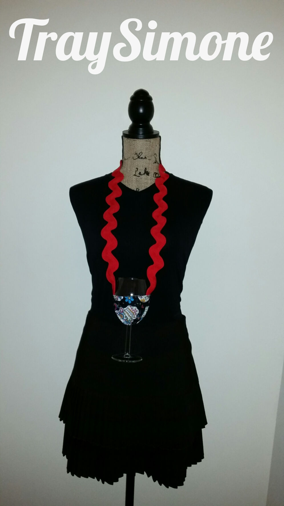 Skull ZipZag Wine Glass Holder