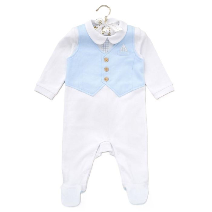 Rock A Bye sleepsuit with mock waistcoat 