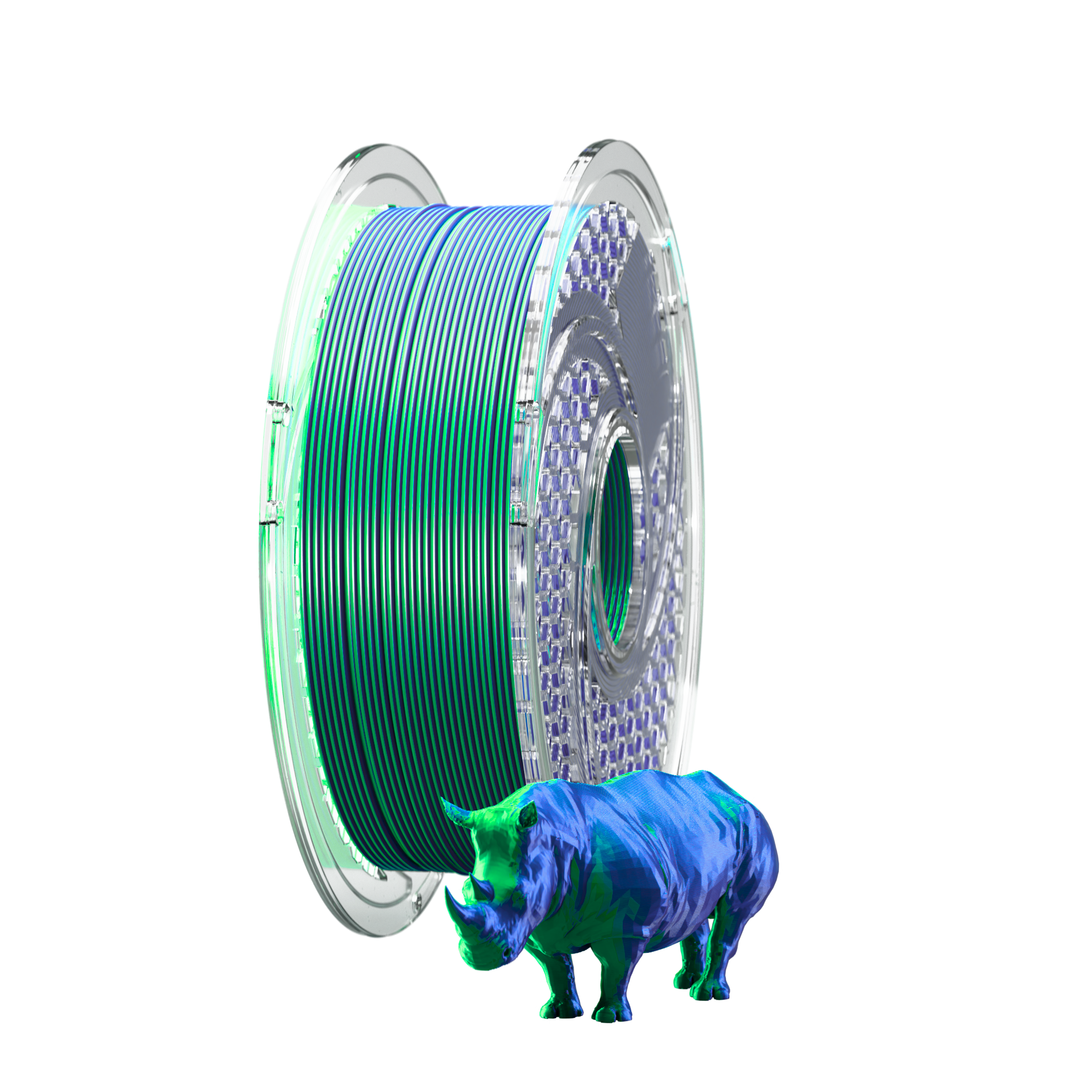 Dual Silk PLA+ Sapphire Forest - 750g - 1.75mm - SA Filament