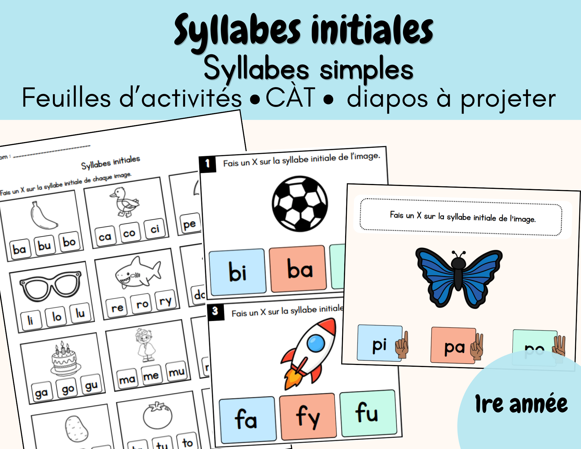 Syllabes initiales : 3 activités