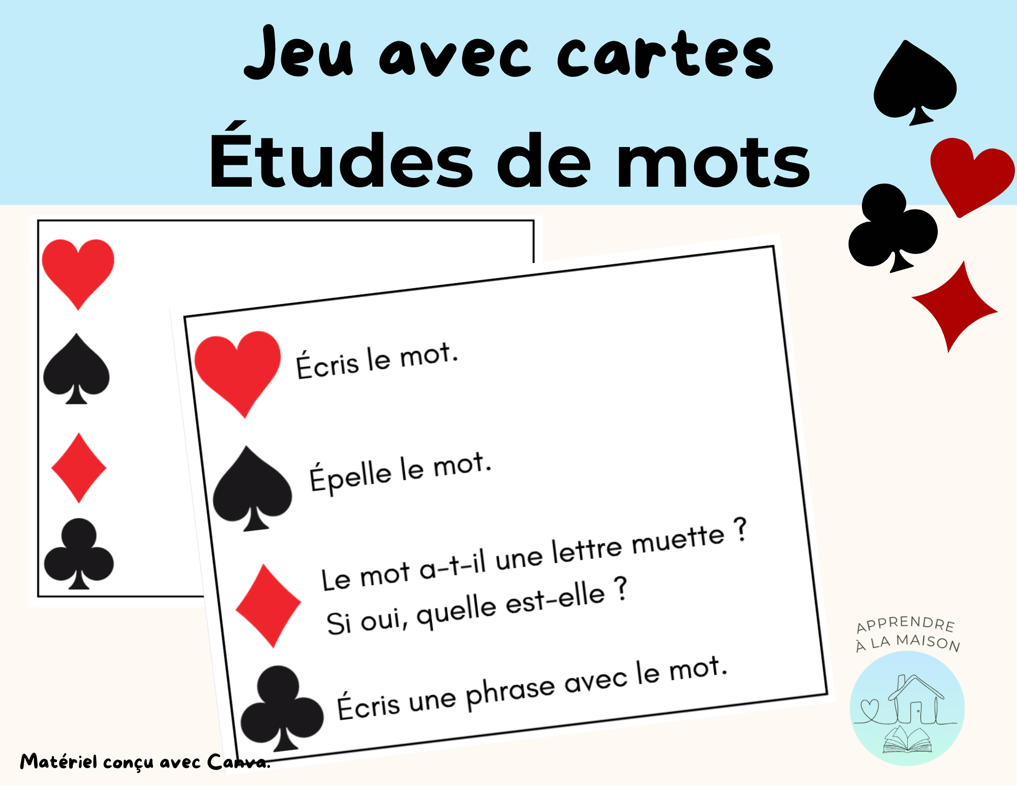 Jeu avec cartes : Études de mots