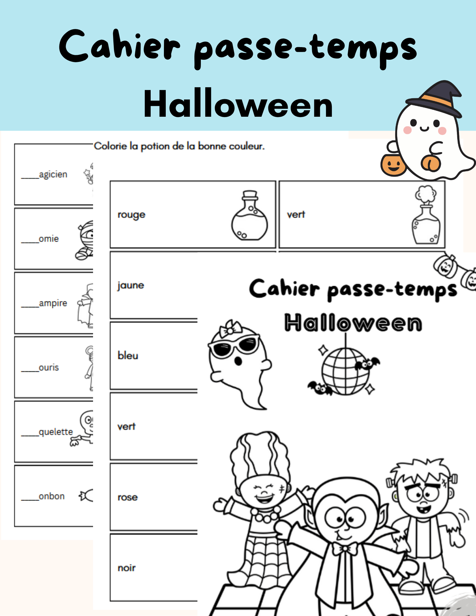 Cahier passe-temps Halloween