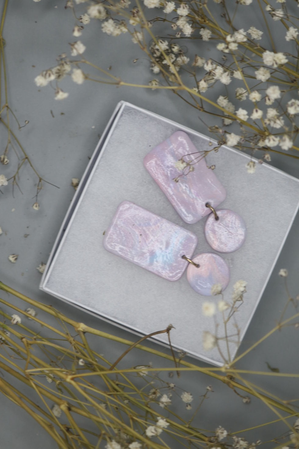 Thumbnail: Pink Cotton Candy Stud Earrings 