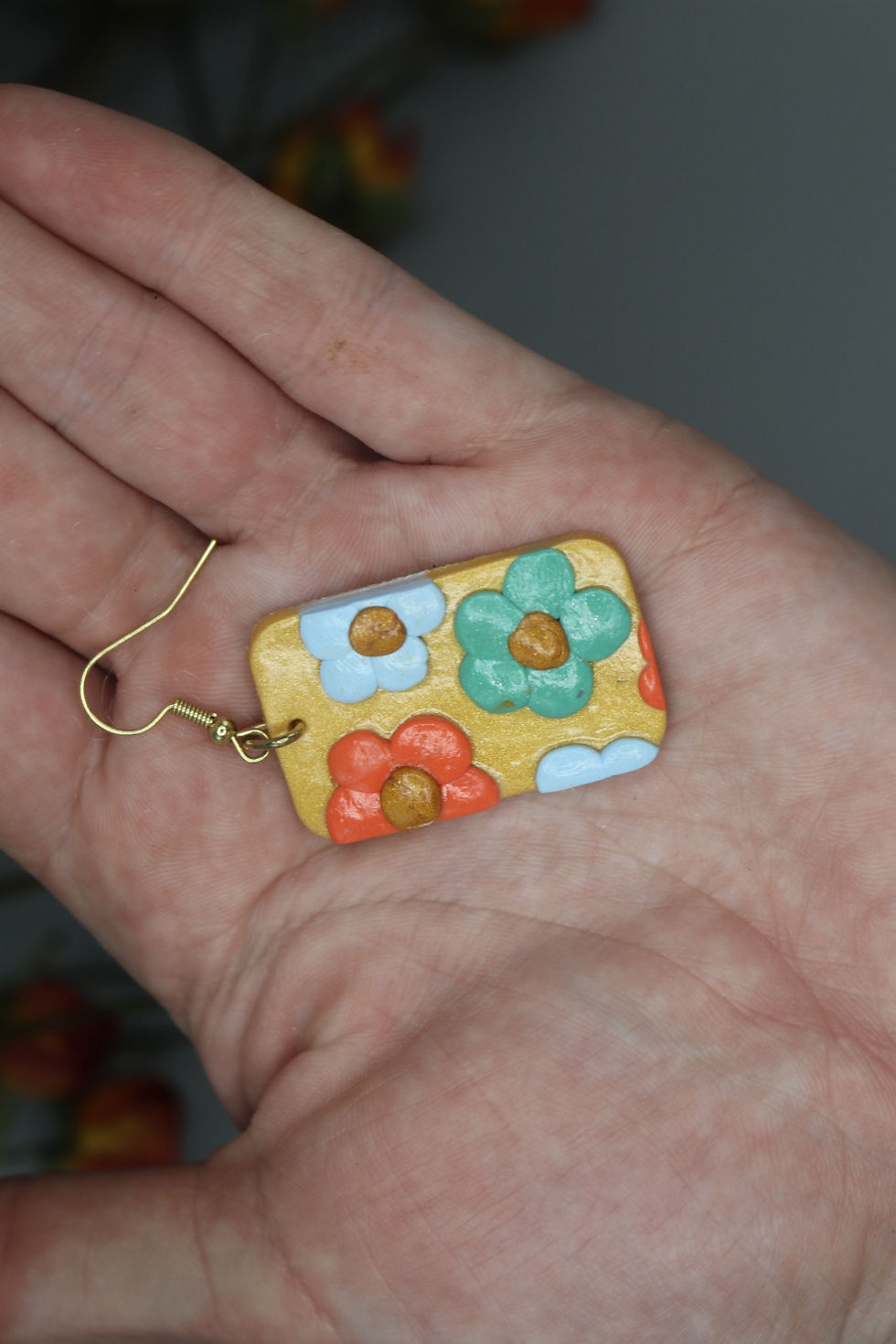 Thumbnail: Yellow Flower Earrings 