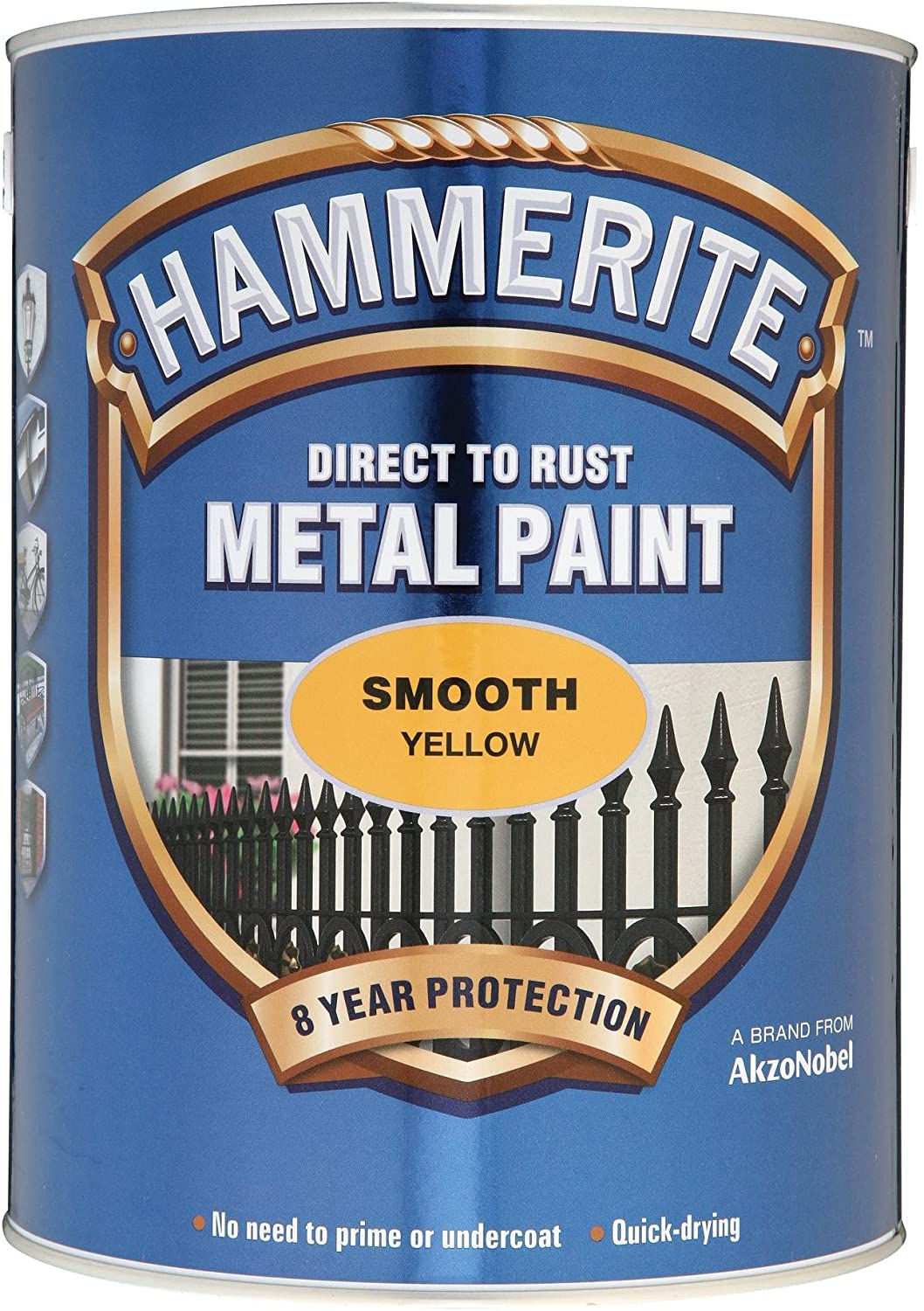 Hammerite Metal Paint 750ml SMOOTH YELLOW