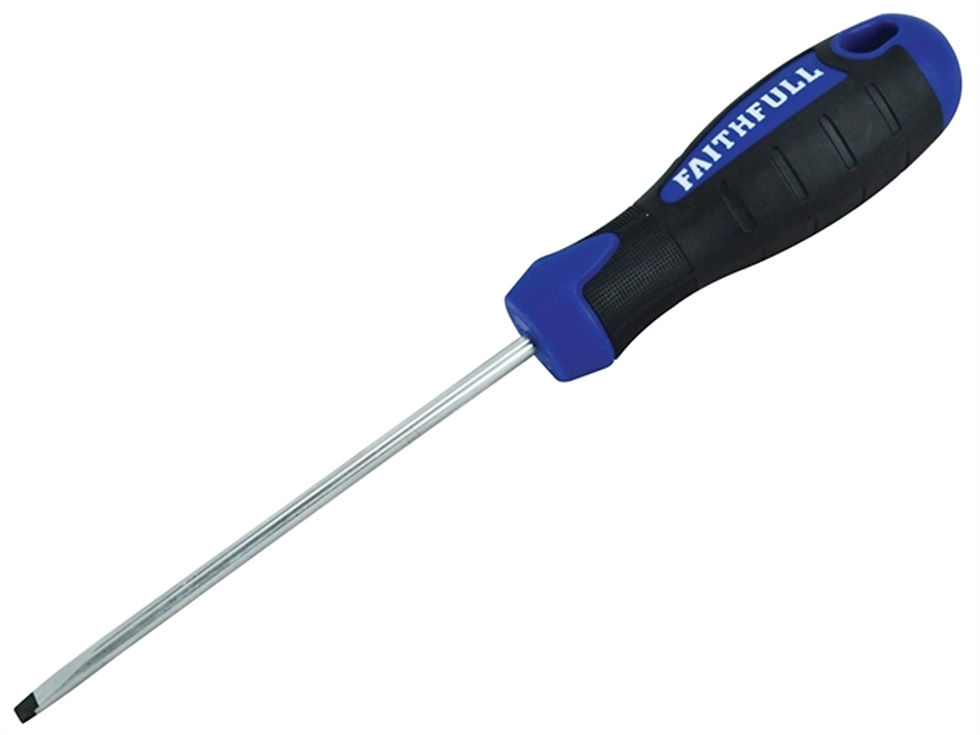 Faithfull Soft-Grip Slotted Parallel Flat Screwdriver 4mm x 100mm FAISDP100