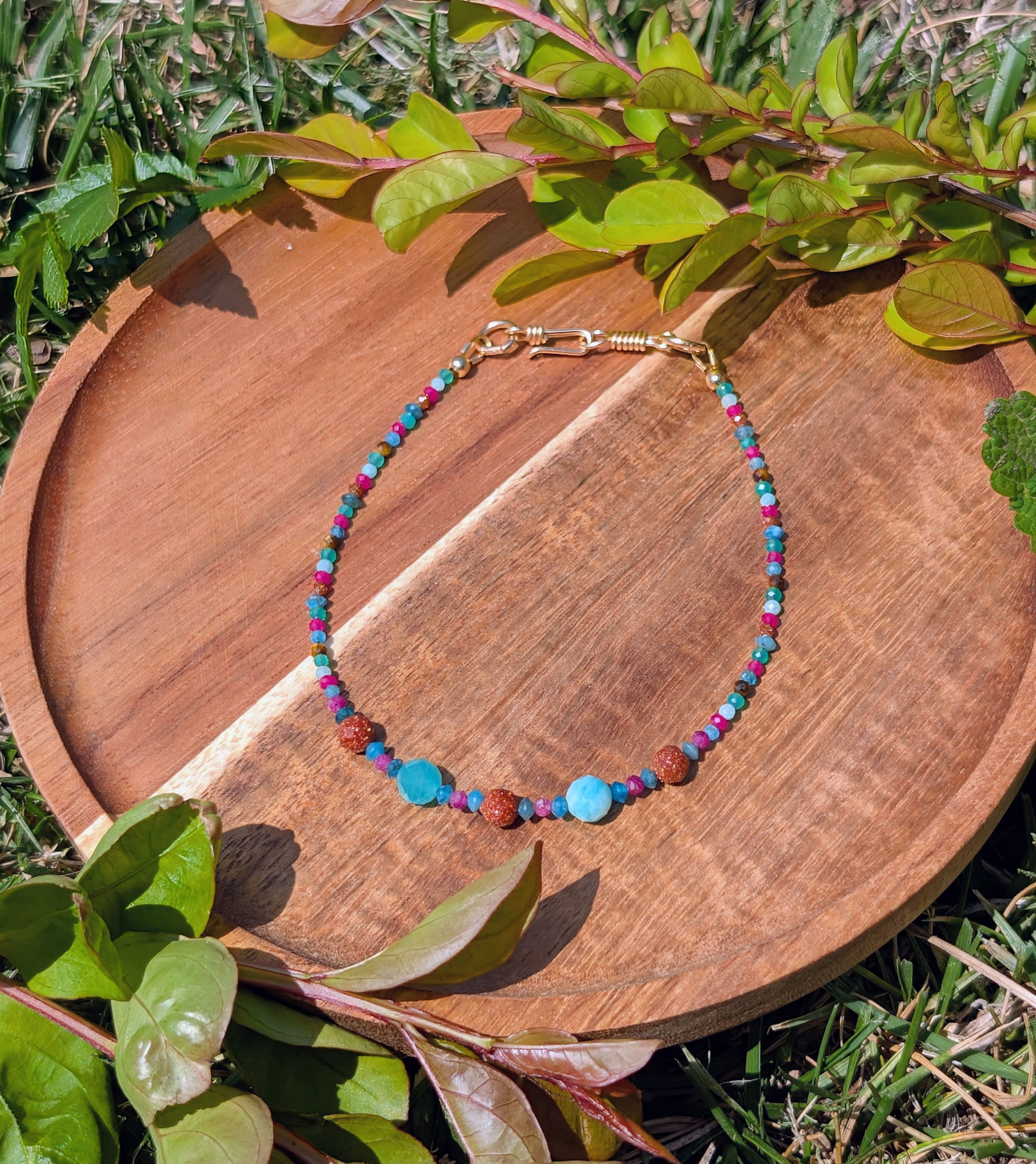 'Celosia' Gemstone and Gold Fill Collection: Bracelet