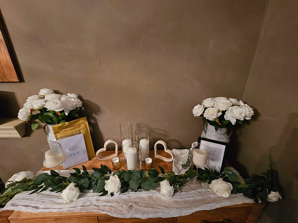 Thumbnail: Wedding decor for hire and personalised items