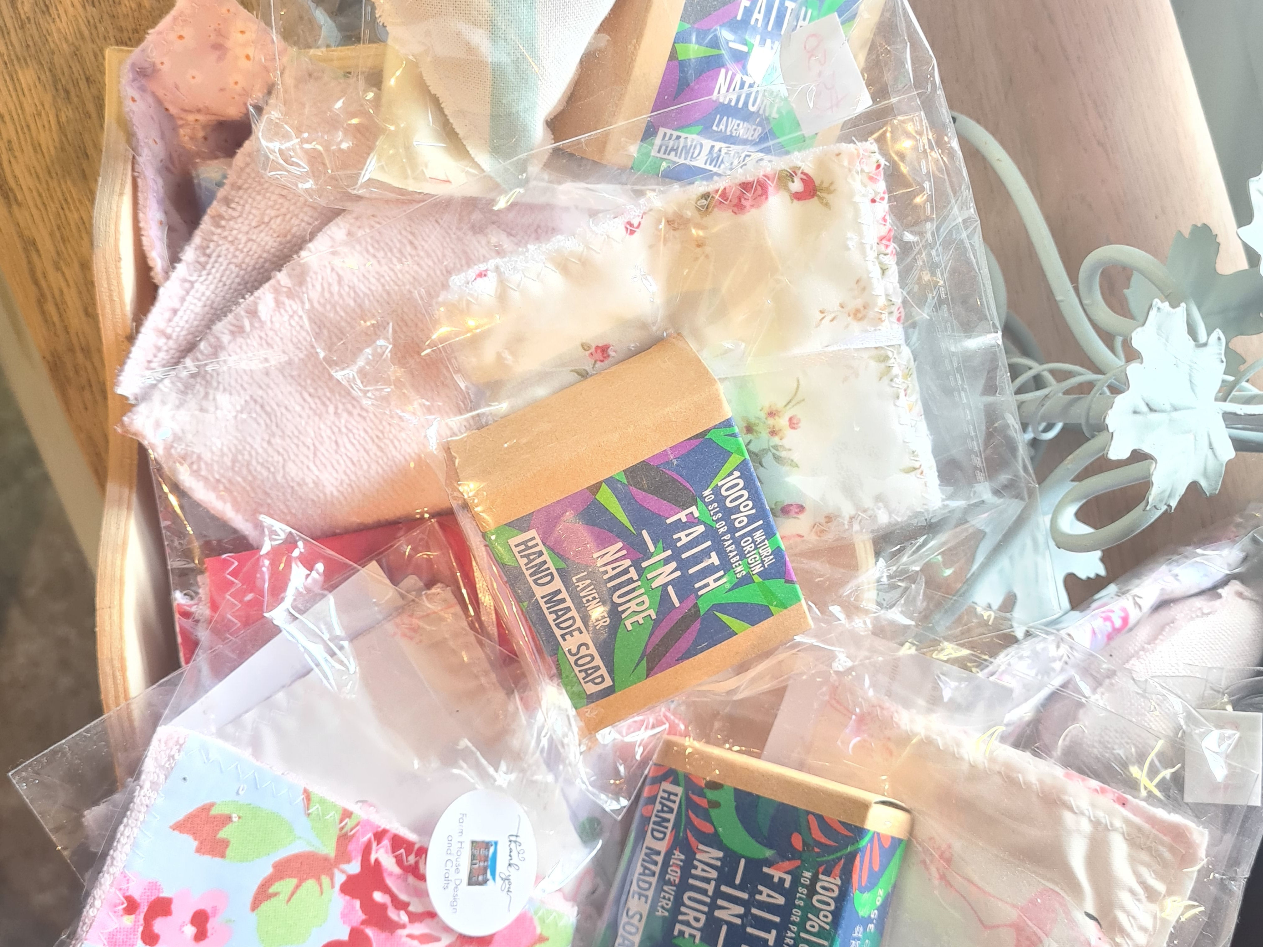 Handmade reusable face wipes gift sets