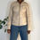 Thumbnail: Vintage cream danier leather jacket