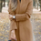 Thumbnail: Women'S Peacoat Trench Coat Mid Long Outwear Casual Lapel Open Front Slim Fit Wi