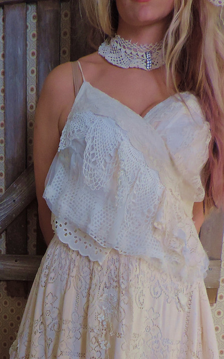 gypsy boho beach wedding dress